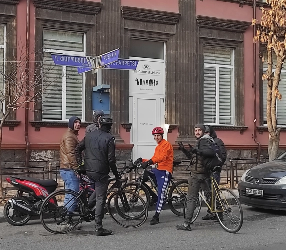 ველოსიპედისტები ერევანში